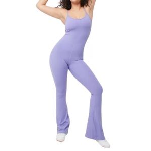 Aerie offline Xtra Flare Lavender Jumpsuit